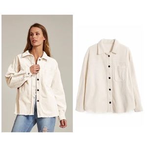 🌼🧥NWT Corduroy Light weight BUTTON UP JACKET 🧥